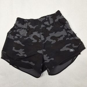 MPG Shorts Women's Black Camo Sheer Side Athletic Size S
